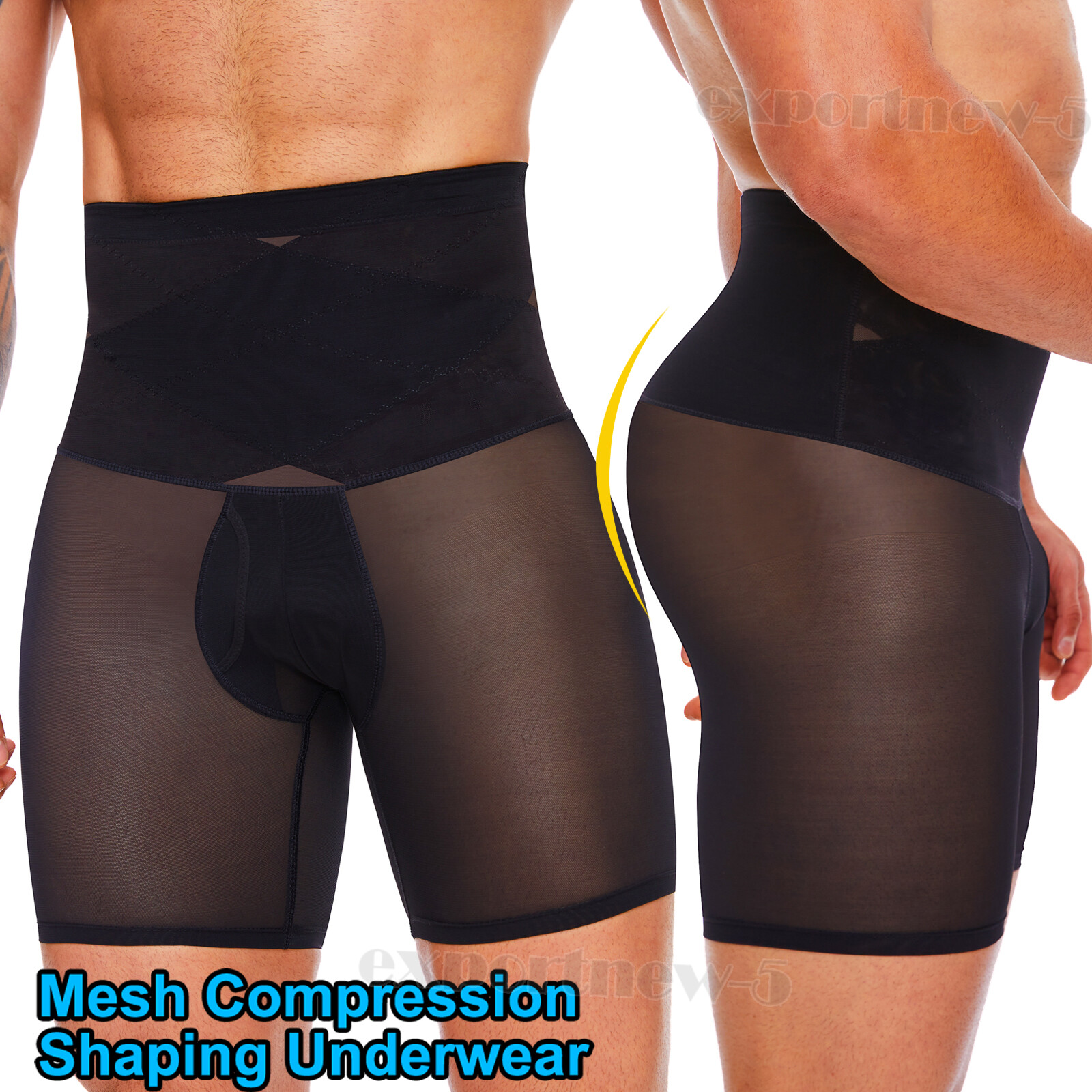 Fajas Colombiana para Hombre Stomach Shaper Boxer Brief Breathable Shapewear Men