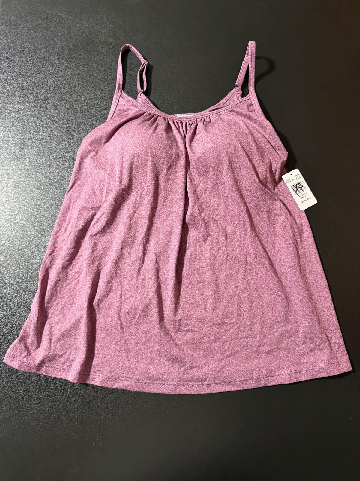 32 Degrees Cool Women’s Heather Plum Adjustable Strap Tank Top Size Small