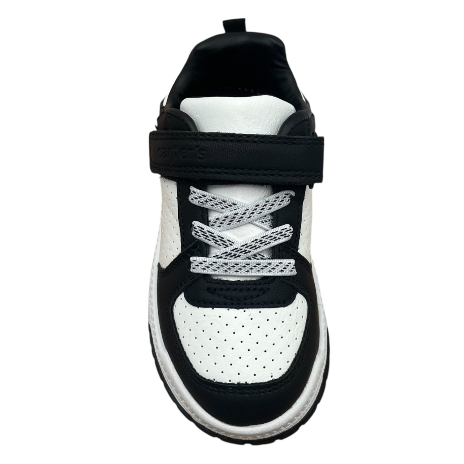 Carters Little Boys Ayngel Classic Style Slip-on Sneakers Size 11 Black White