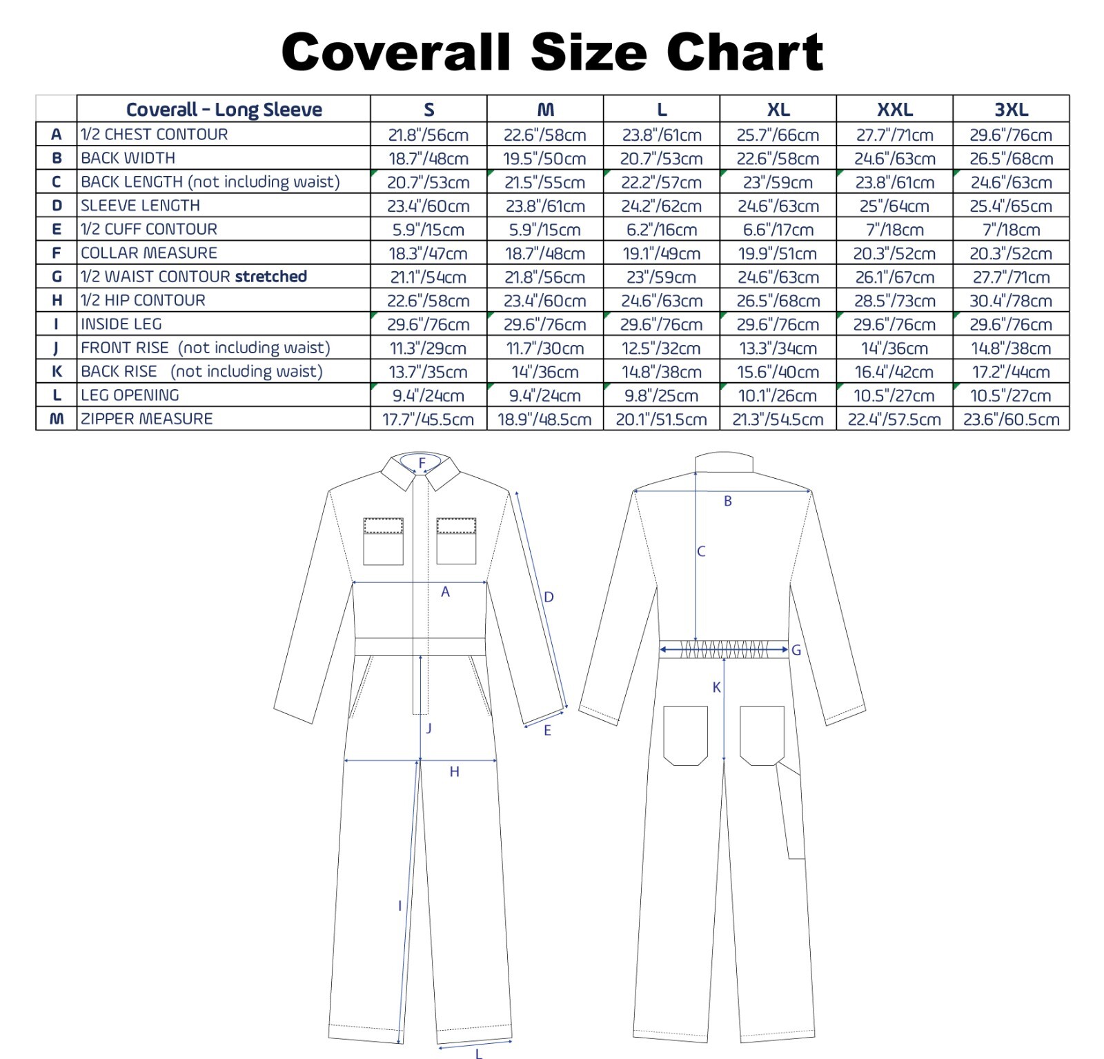 Men’s Coverall Long Sleeve Jumpsuit Cotton Blend