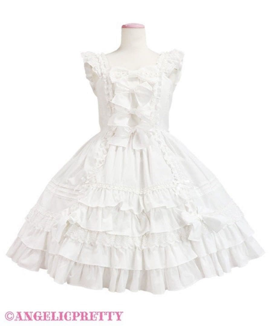 Angelic Pretty Sweet Frill Jumper Dress White