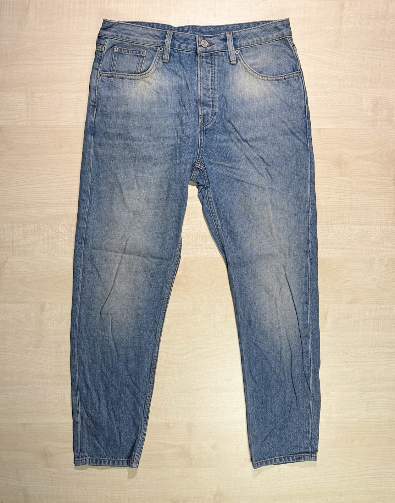 Topshop Moto Hayden Boyfriend Light Blue Denim Jeans Pre-Production W32 L28