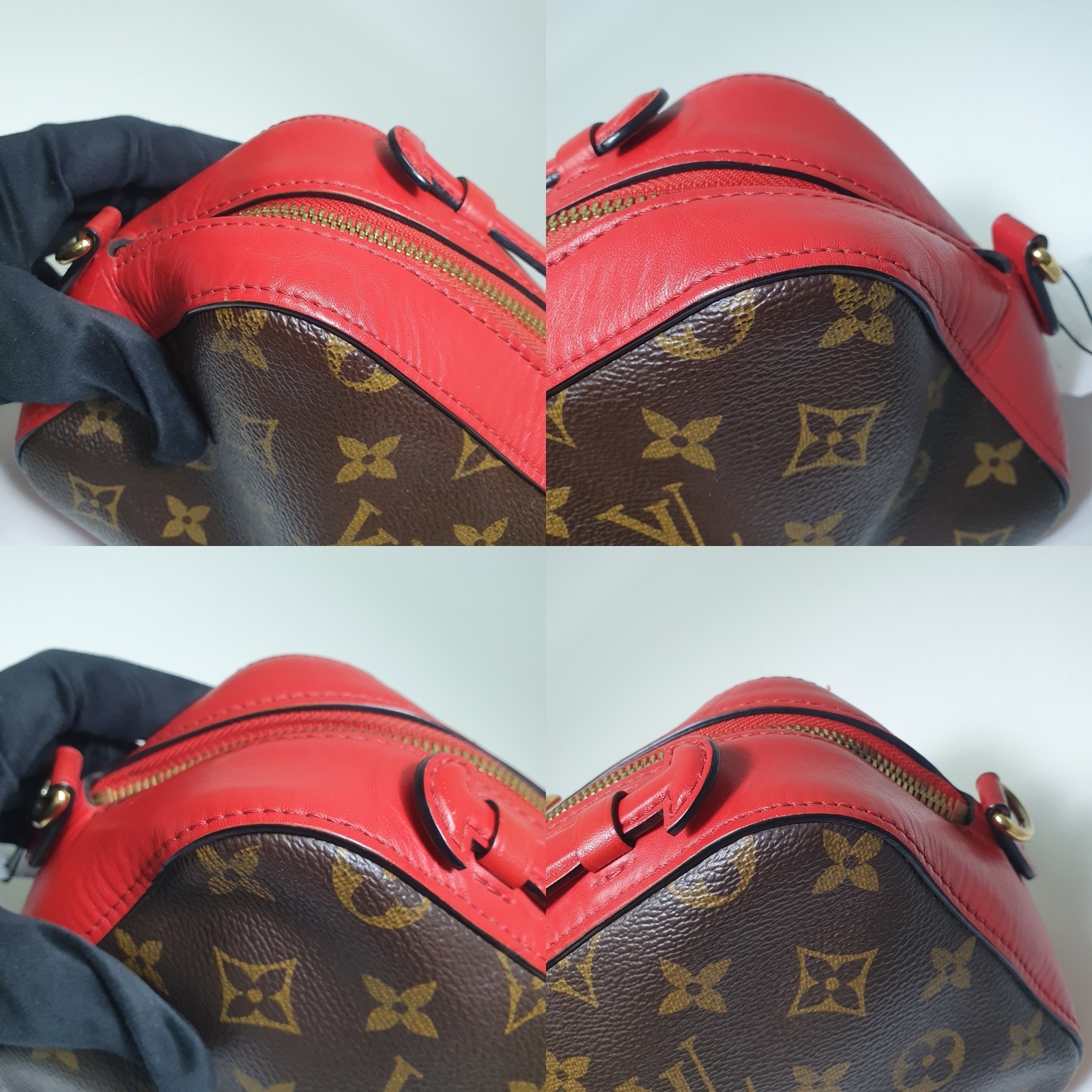 NO TARIFF Authentic Louis Vuitton Red Saintonge M43556 Strap of Other Bag CLA861