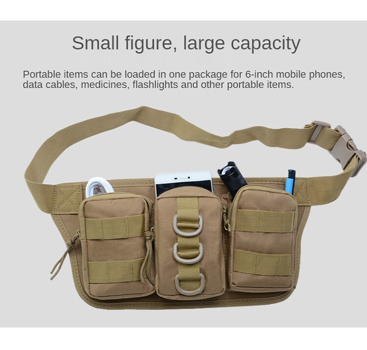 Tactical Fanny Pack Small Military Nylon Waist Bag Money Belt Bag for Daily Use