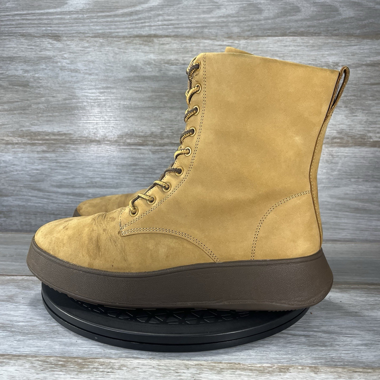 FitFlop Women’s F-Mode Leather Lace-Up Flatform Ankle Boots Size 10