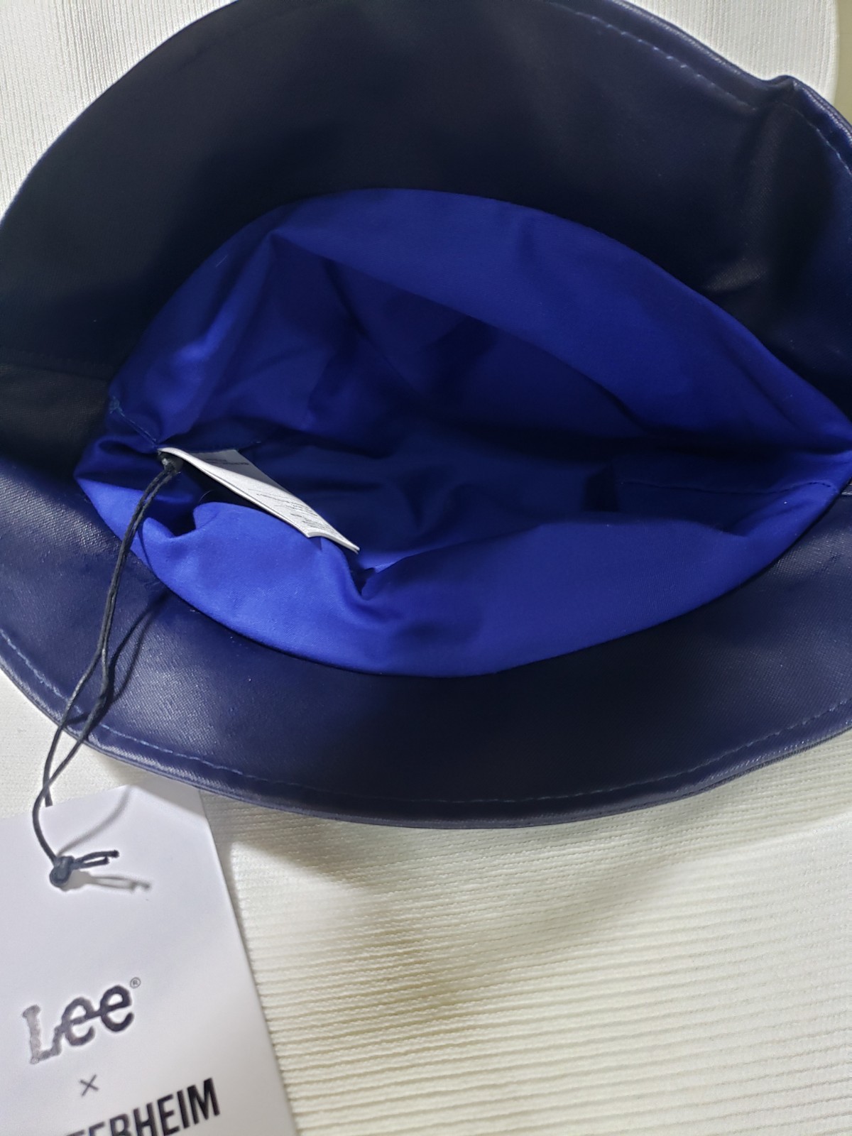 Lee x Stutterheim Rain Bucket Hat Medium Aviator Navy Blue Rubberized Waterproof