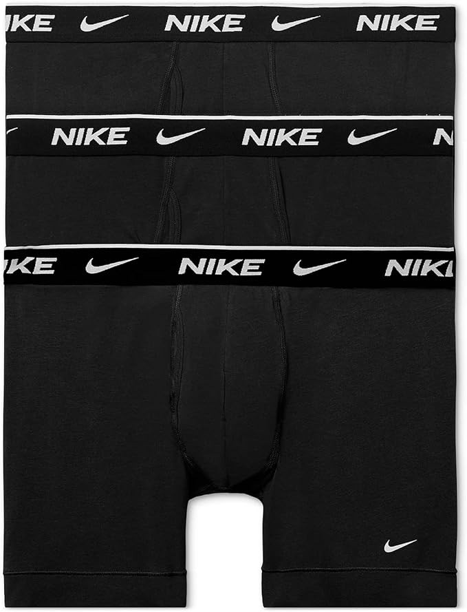 NEW Nike Everyday Cotton Stretch Dri-Fit Boxer Briefs 3 PACK Black & NAVY •Men’s