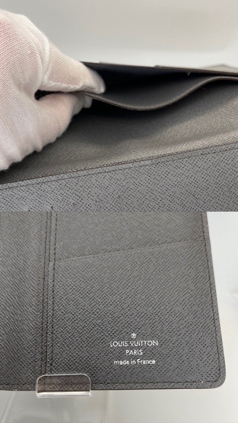 Louis Vuitton Taiga Portefeuille Brazza Wallet Gracier Leather Authentic/94