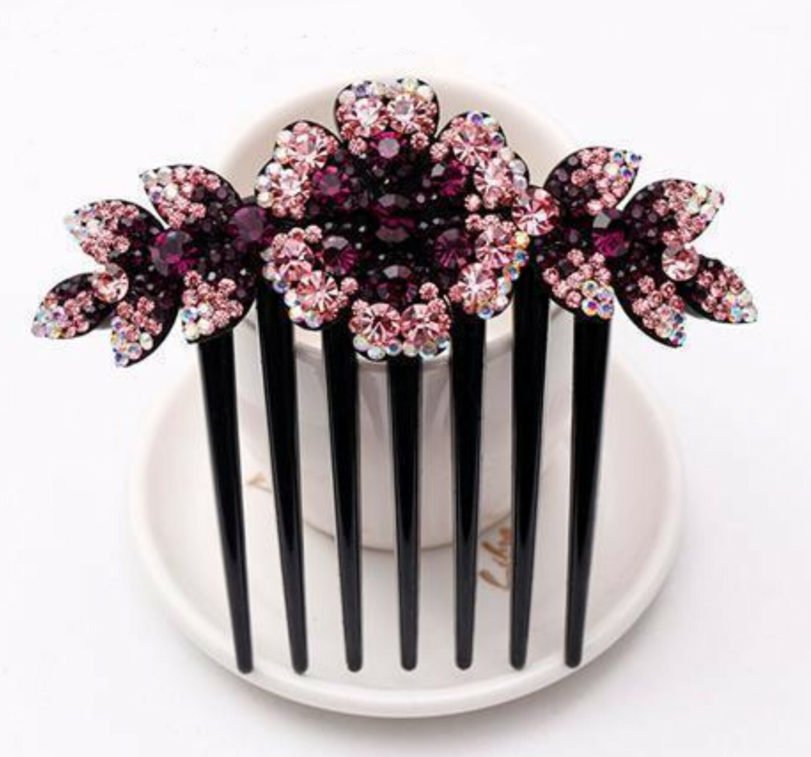 Large Flower Shape Hair Comb (8.3 X 8.4 CM)
