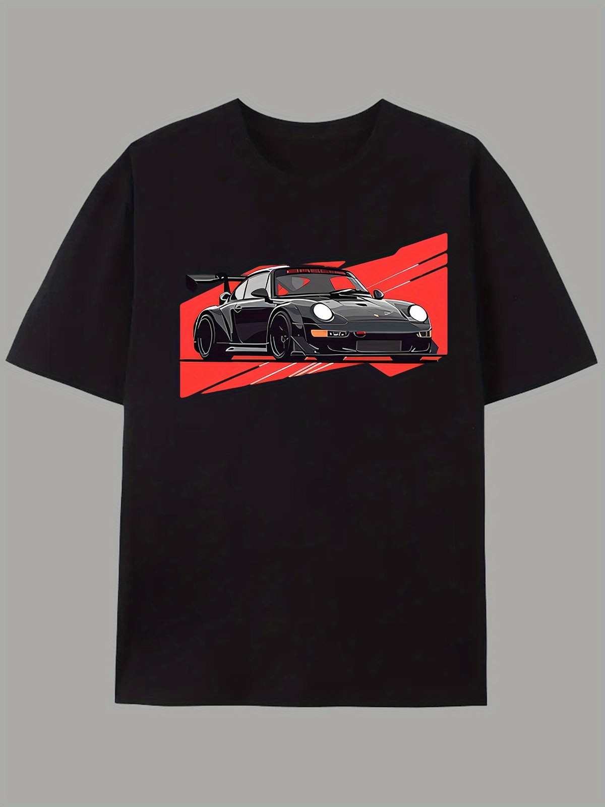 Dynamic Black Sports Car Turbo Drift Graphic T-Shirt – Automotive Enthusiast