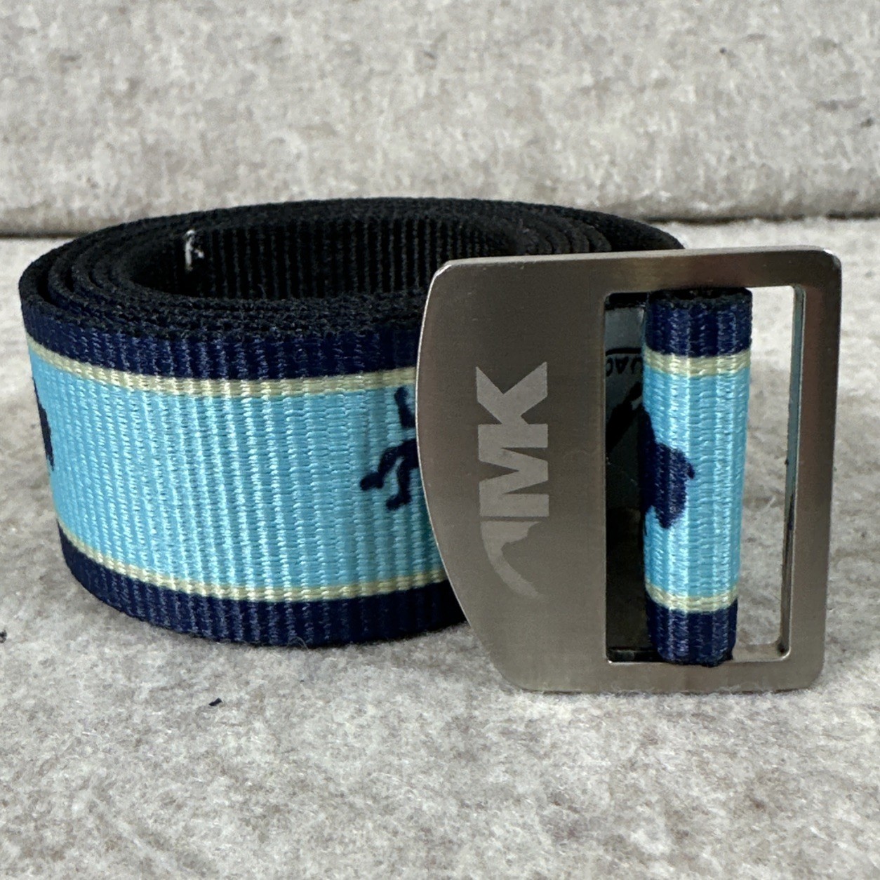 Mountain Khakis Tatanka Webbing Belt Blue Bison Print One Size