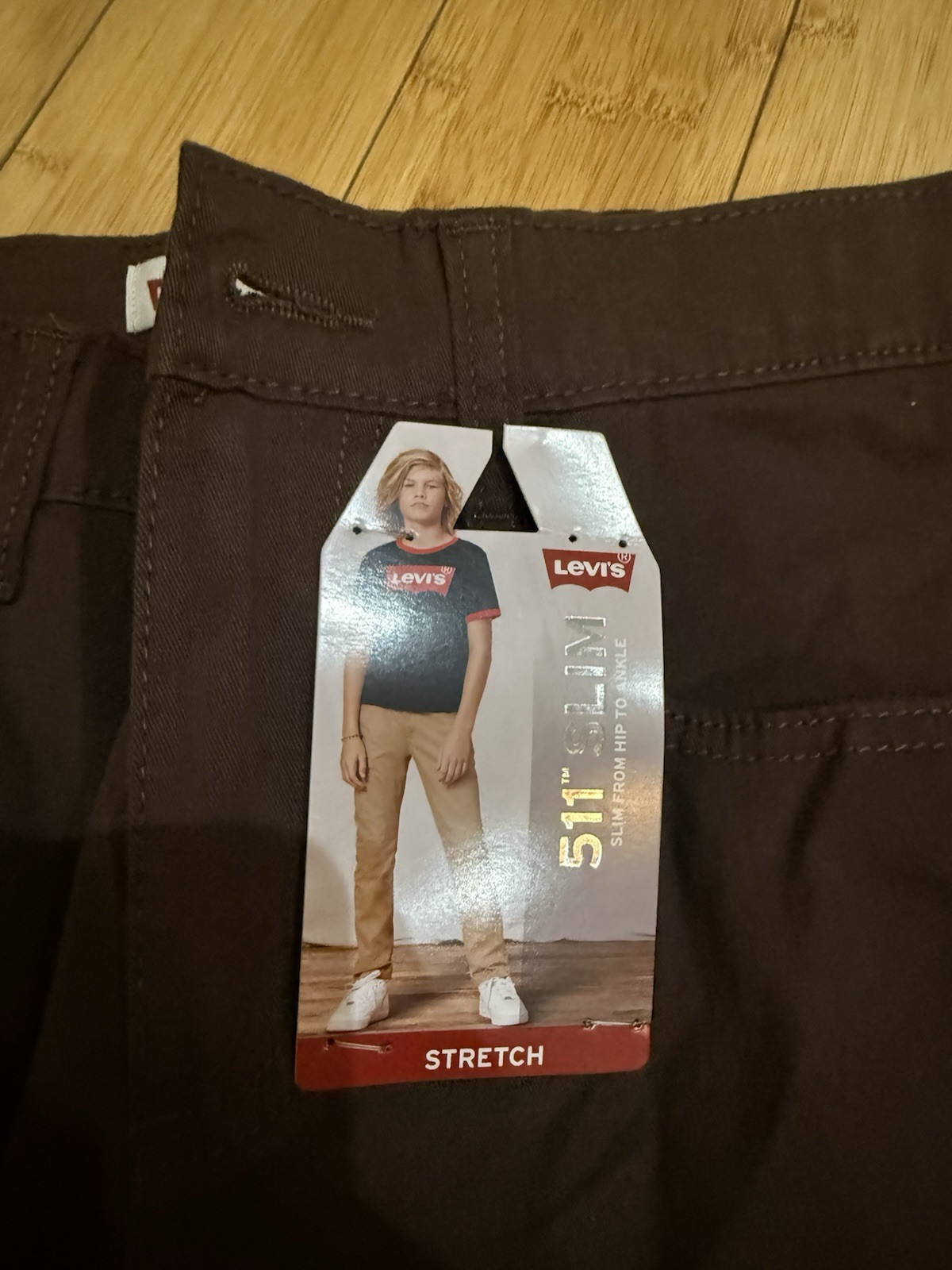 Levi Boy’s 511 Size 16 Slim Fit Stretch Denim Jean W 26 L 30 Brown