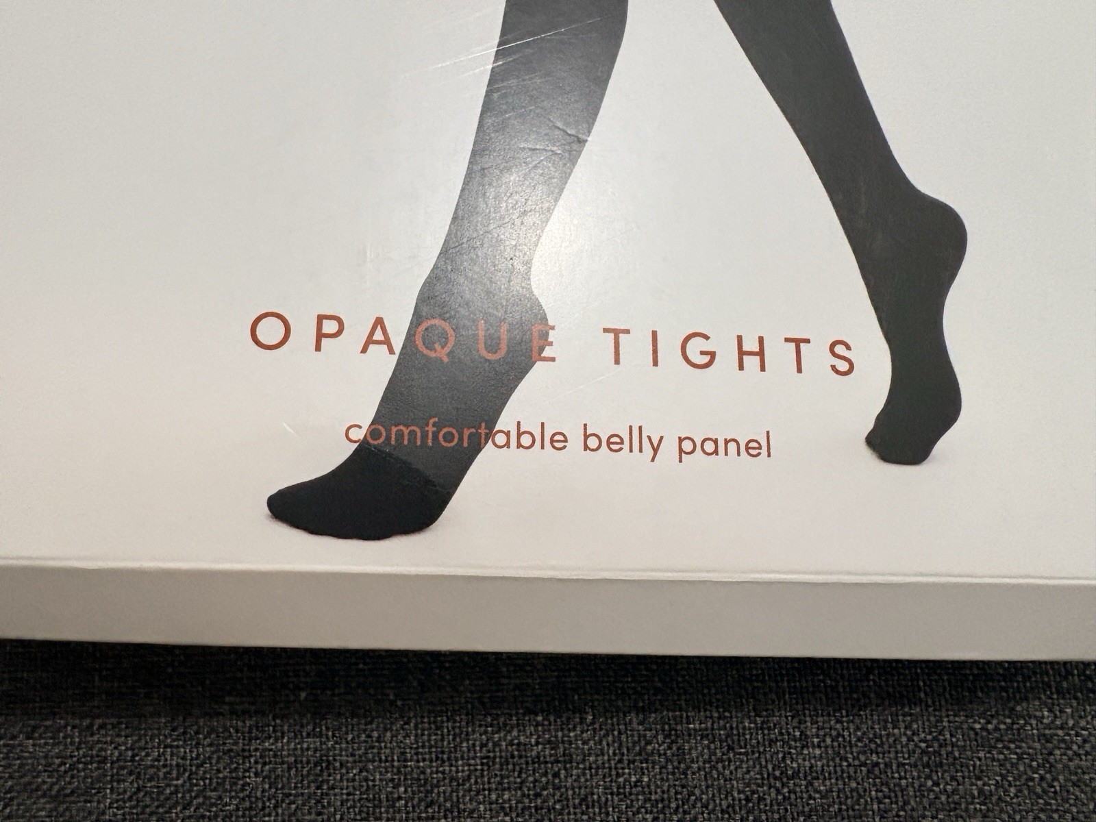 NWT NIB L/XL Isabel maternity tights black opaque belly panel