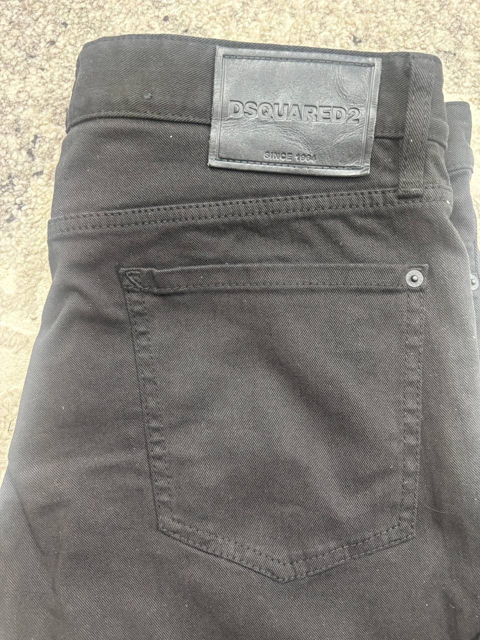 DSQUARED2 Black Denim Jeans Size 54 Made in Romania Straight Slim Authentic