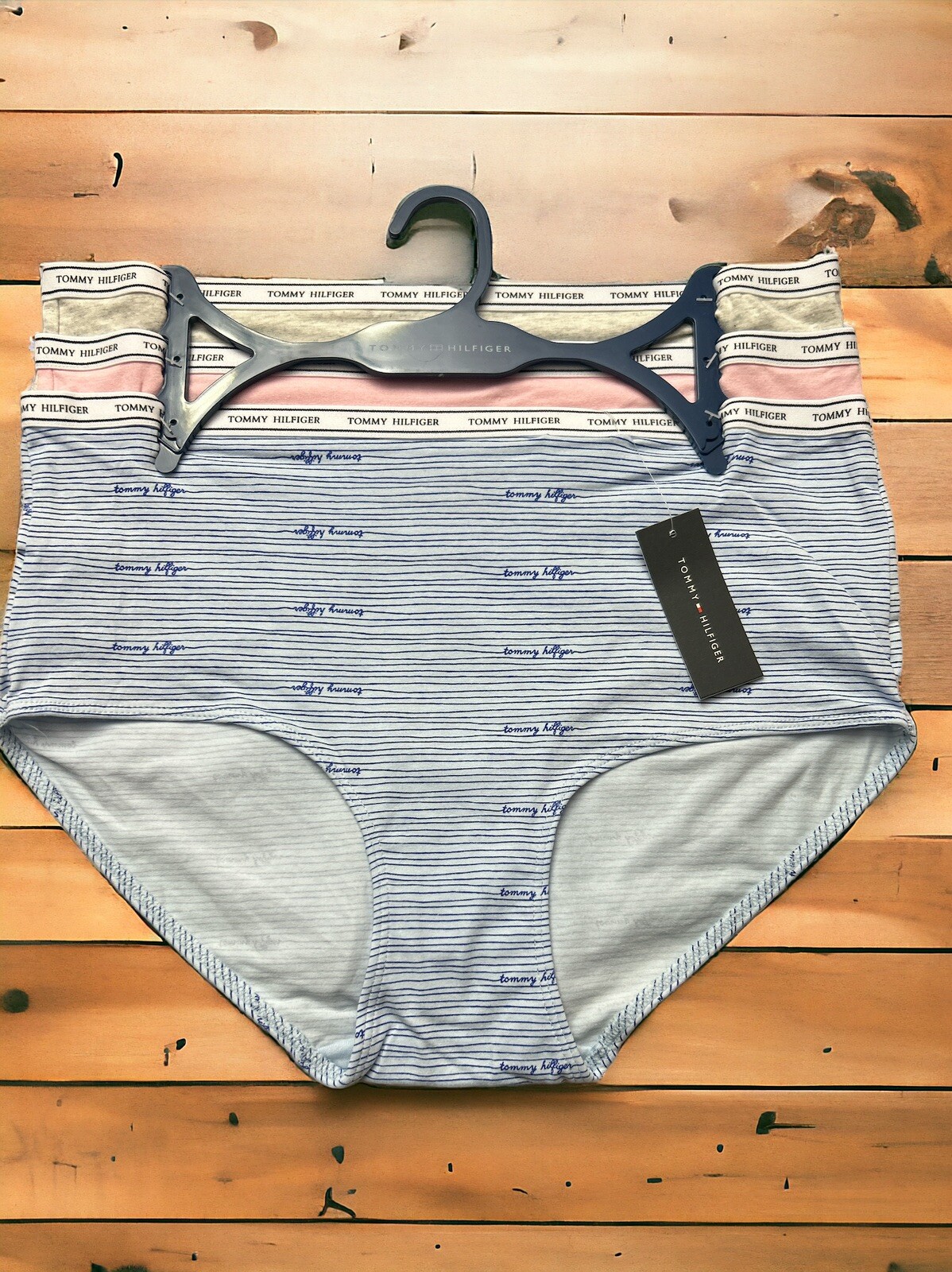 Tommy Hilfiger 3pcs~Soft Cotton Logo Mid-Rise Panties Sz. M~Multicolor~GREAT FIT