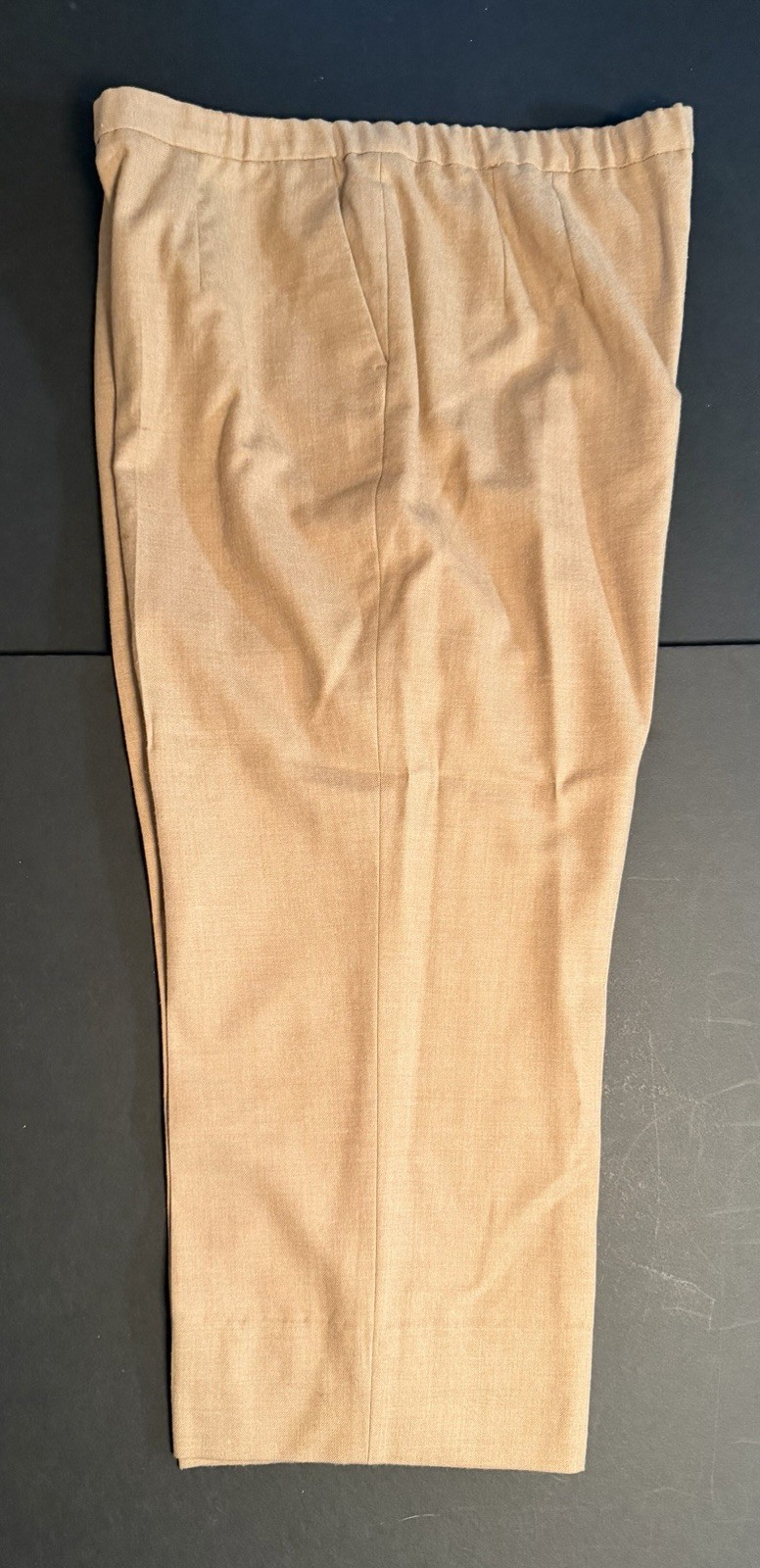 Pendleton 100% Wool Women Pants Trousers Slacks 22W Beige Tan Brown Lined Vtg 22