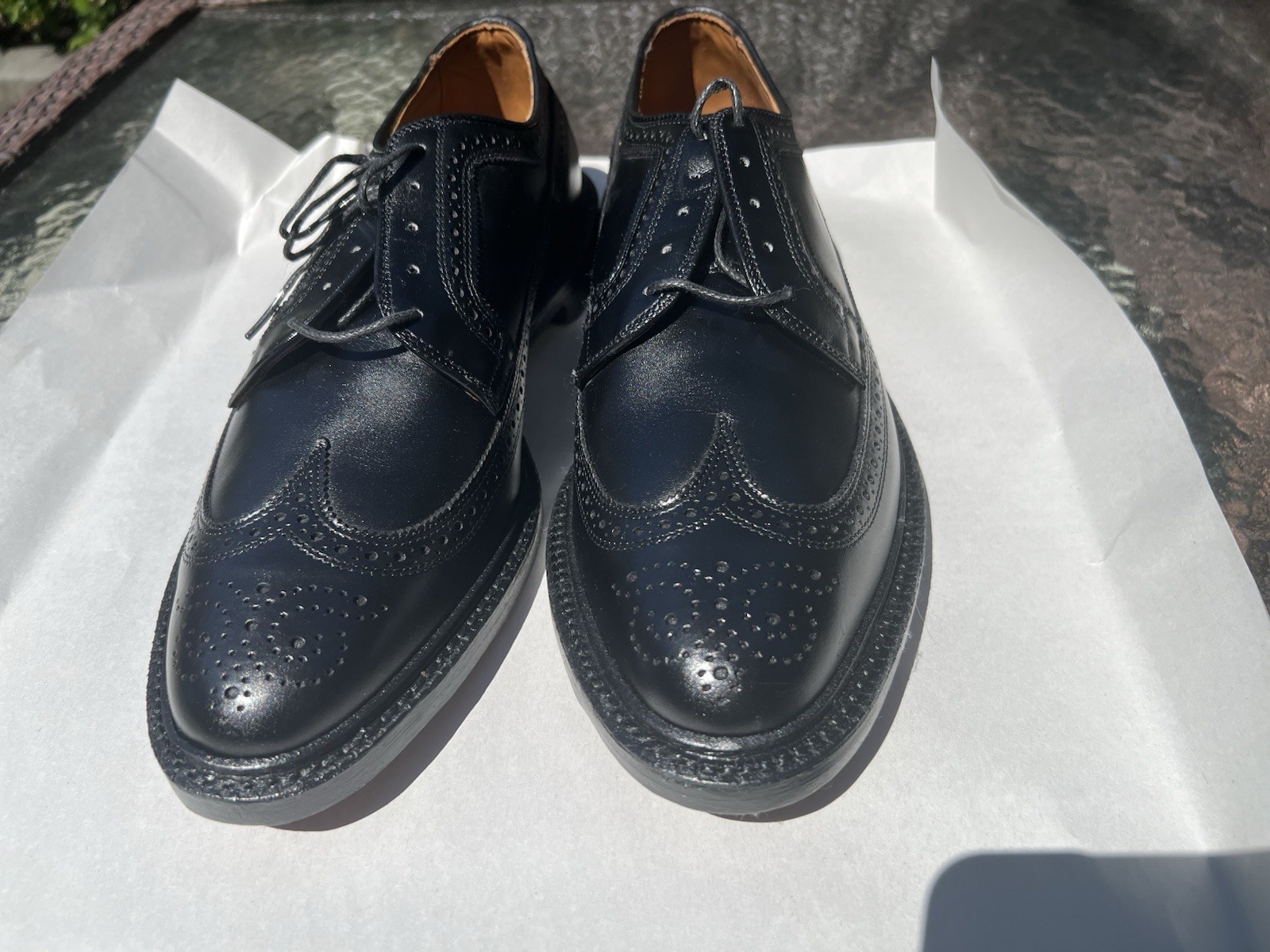 Allen Edmonds MacNeil Black Leather Wingtip Men’s Dress Shoes 13D