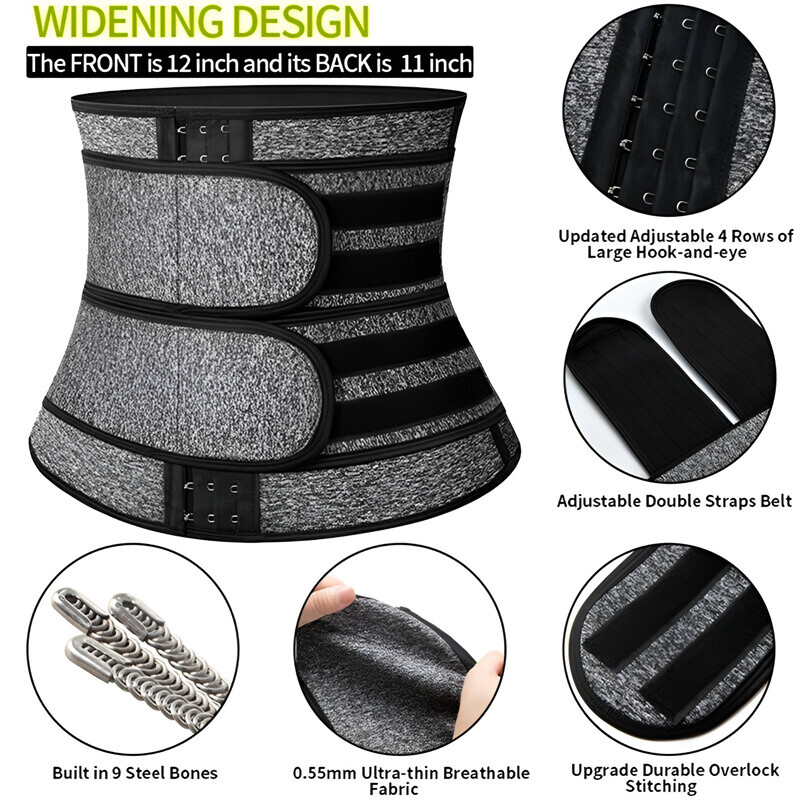 Waist Trainer For Men Body Shaper Tummy Girdle Belt Belly Fat Burner Corset