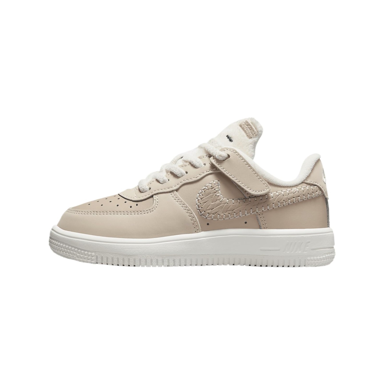 Nike Little Kids’ Force1 Low Easy On Casual Shoes – Sanddrift/Sail/Raisin/Ivory