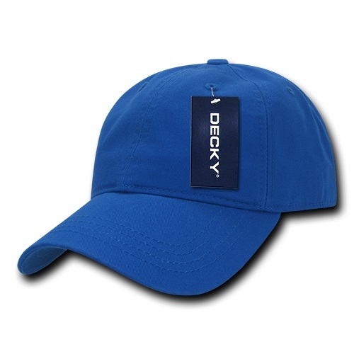 Royal Blue Plain Solid Washed Cotton Polo Style Low Crown Baseball Ball Cap Hat