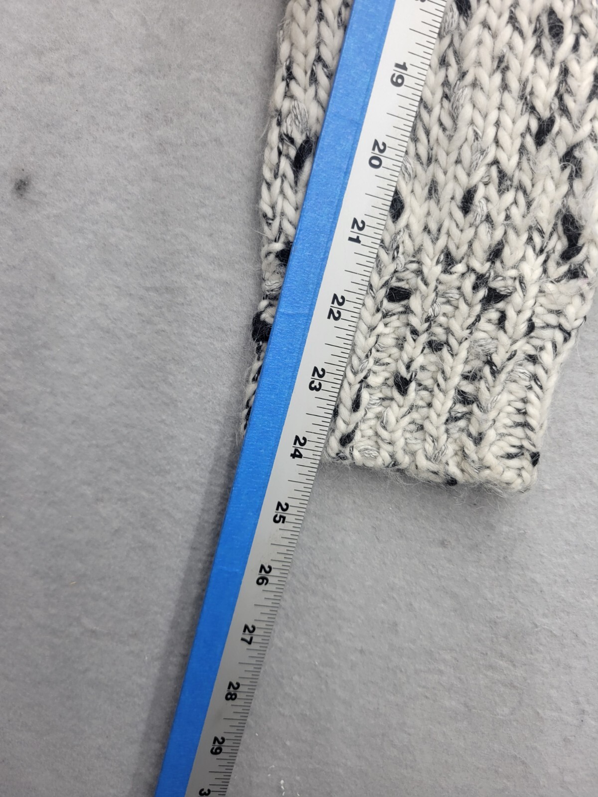 J Crew Women Coatigan Large Black White Sweater Birdseye Pockets Buttons Casual