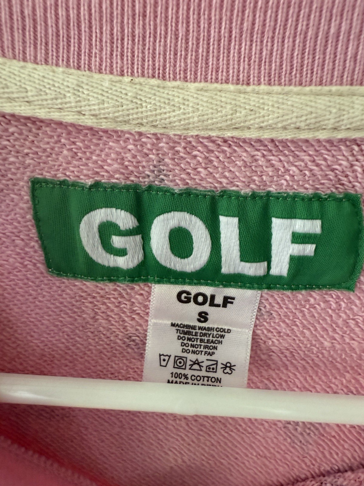 Golf Wang Find Some Time Floral Embroidered Crewneck Sweatshirt Pink Size S