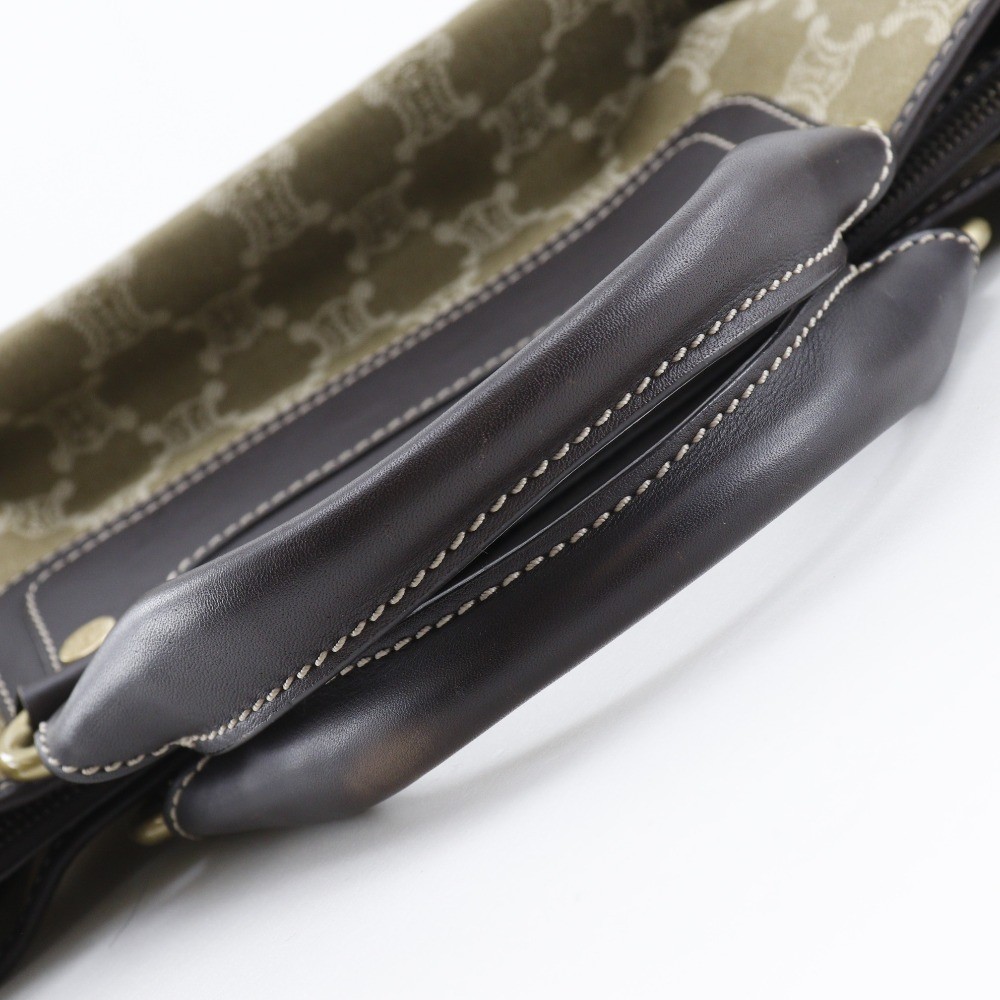 CELINE Boogie bag Handbag Macadam khaki canvas Women