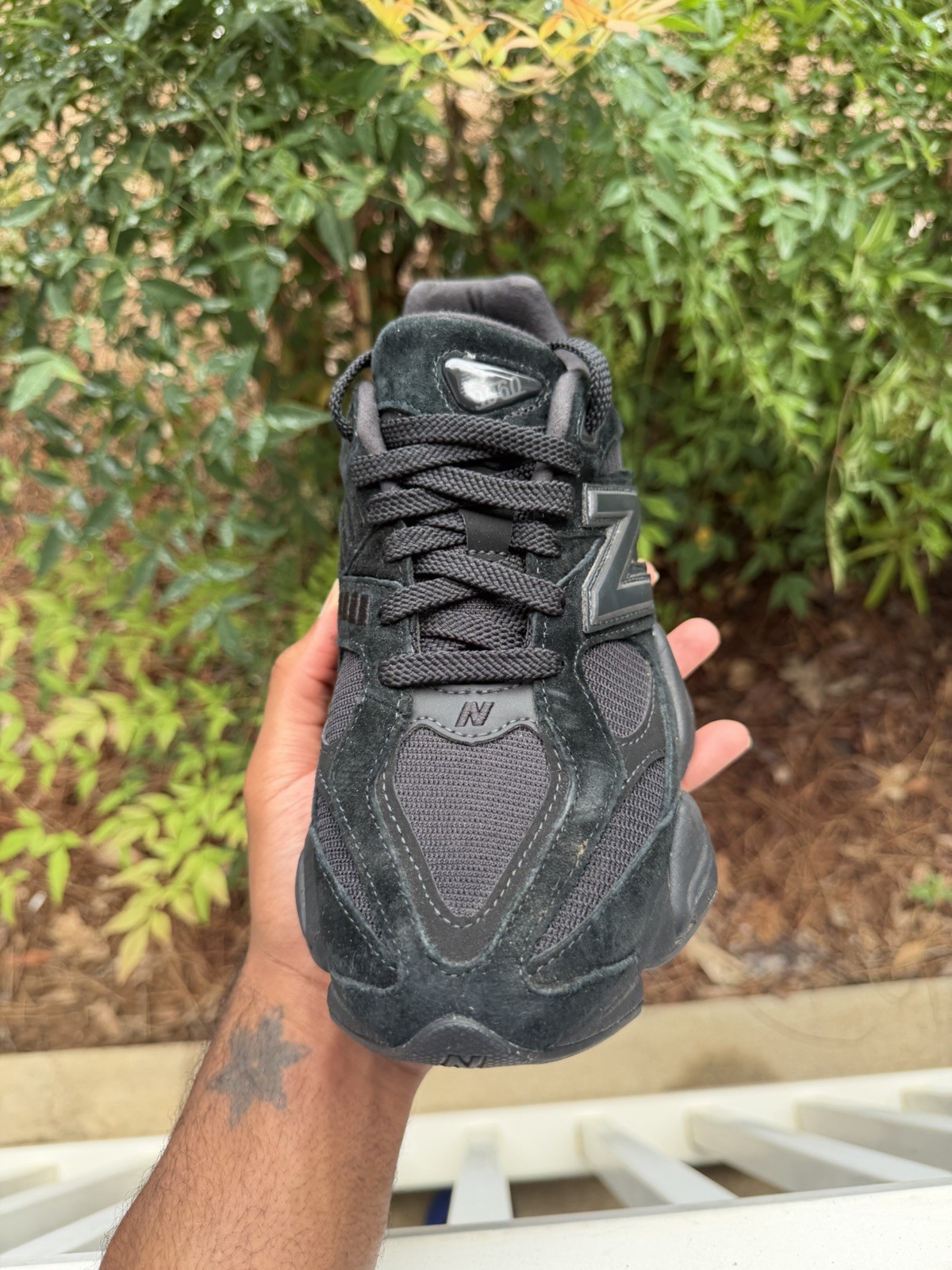 Size 9 – New Balance 9060 Triple Black Suede
