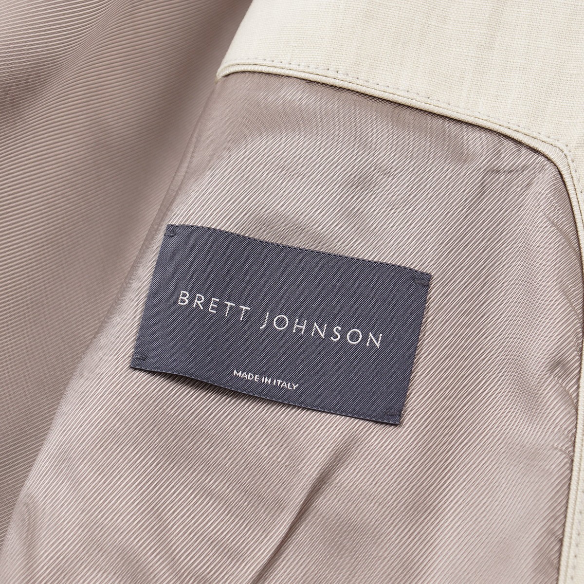 Brett Johnson Ivory Cream Linen Bomber Jacket with Knit Details XL (Eu 54) NWT