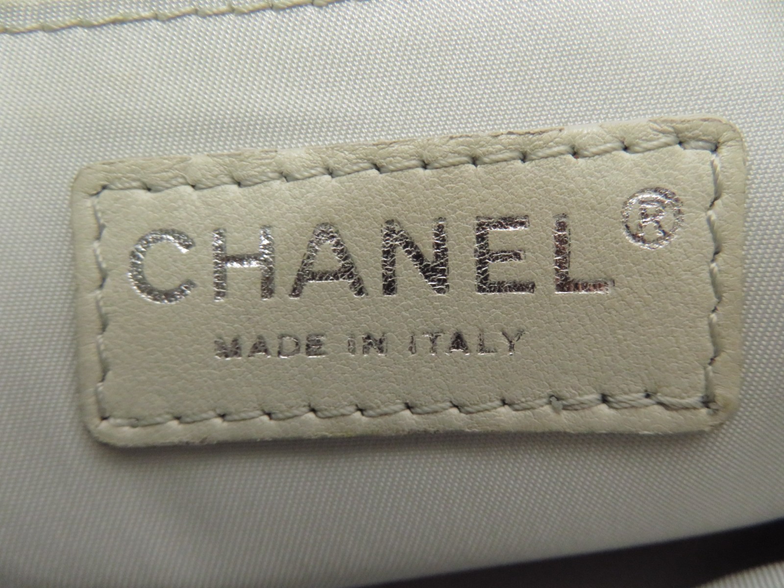 Authentic CHANEL Paris Biarritz MM Canvas Nylon Tote Hand Shoulder Bag I#53924