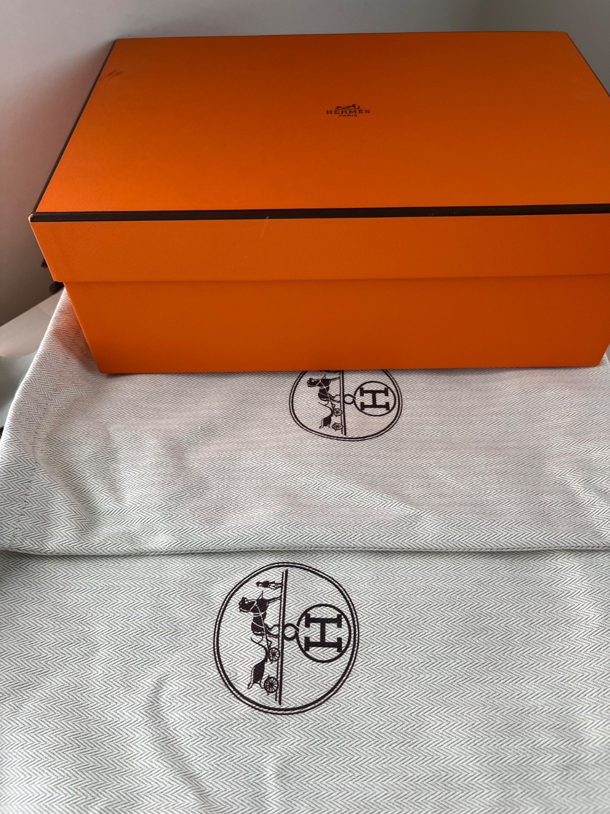 NIB Hermes Destin Loafer Toile/Veau Leather Naturel/Beige Dore 38