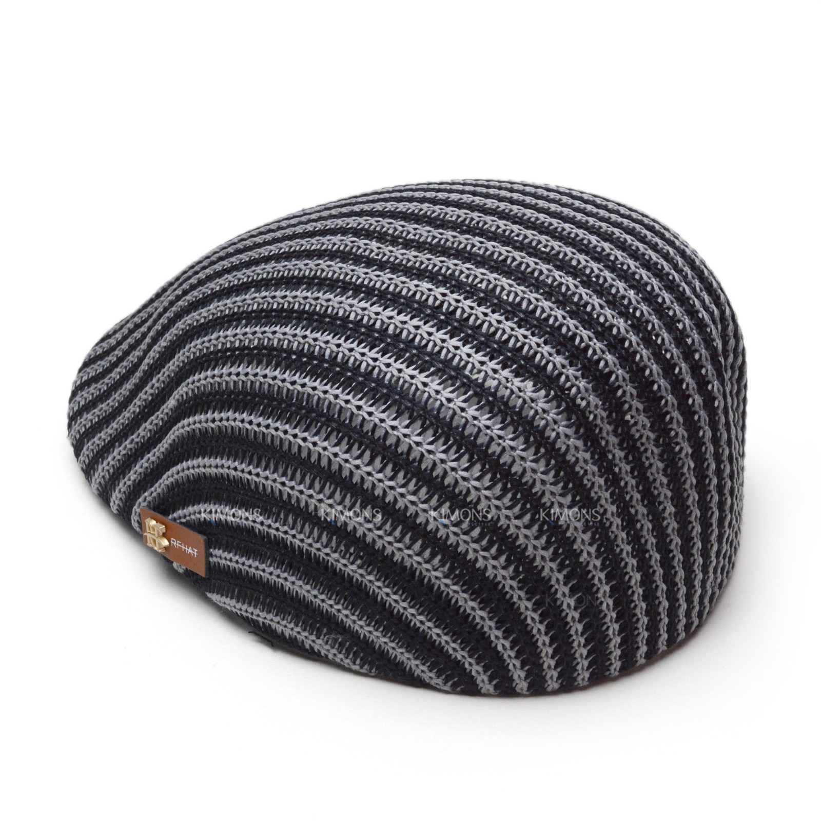 Classic Striped Mesh Ivy Hat Breathable Summer Newsboy Gatsby Cap Golf Driving