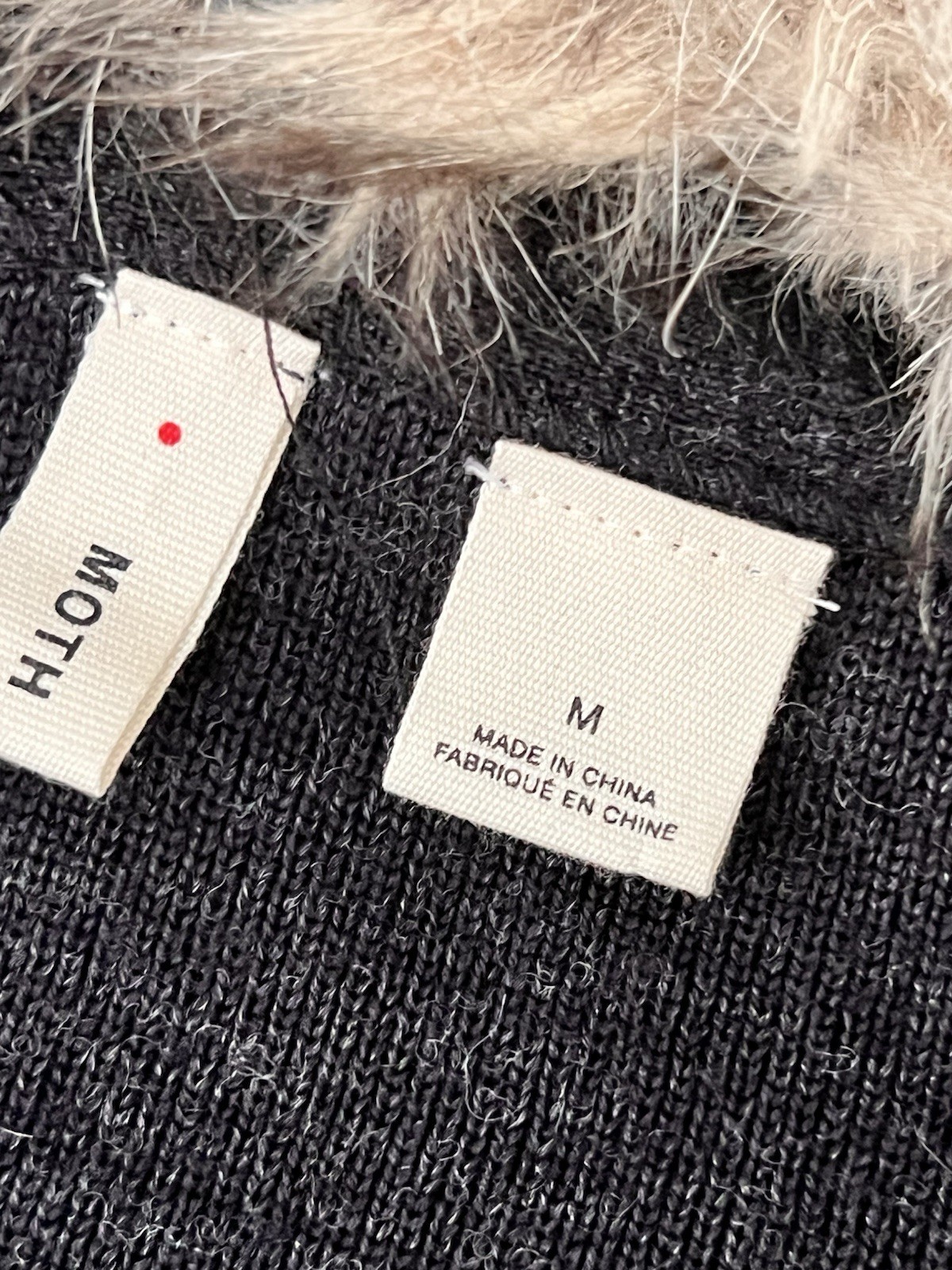 Anthropologie Moth Heathered Slate Sweater Coat Dark Charcoal Gray Size M