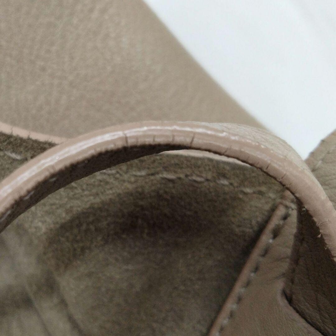 CELINE Luggage Phantom Tote Bag Greige Leather Zip Auth