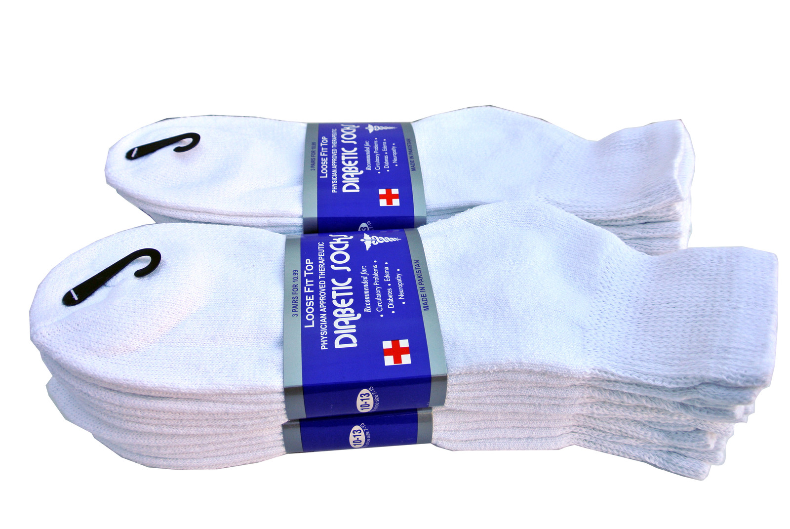 Diabetic WHITE ANKLE circulatory Socks Health Men’s Cotton ALL SIZE