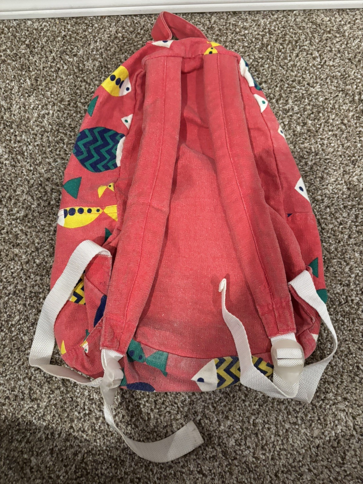 OP Ocean Pacific Fish Print Backpack Beach 90s Small