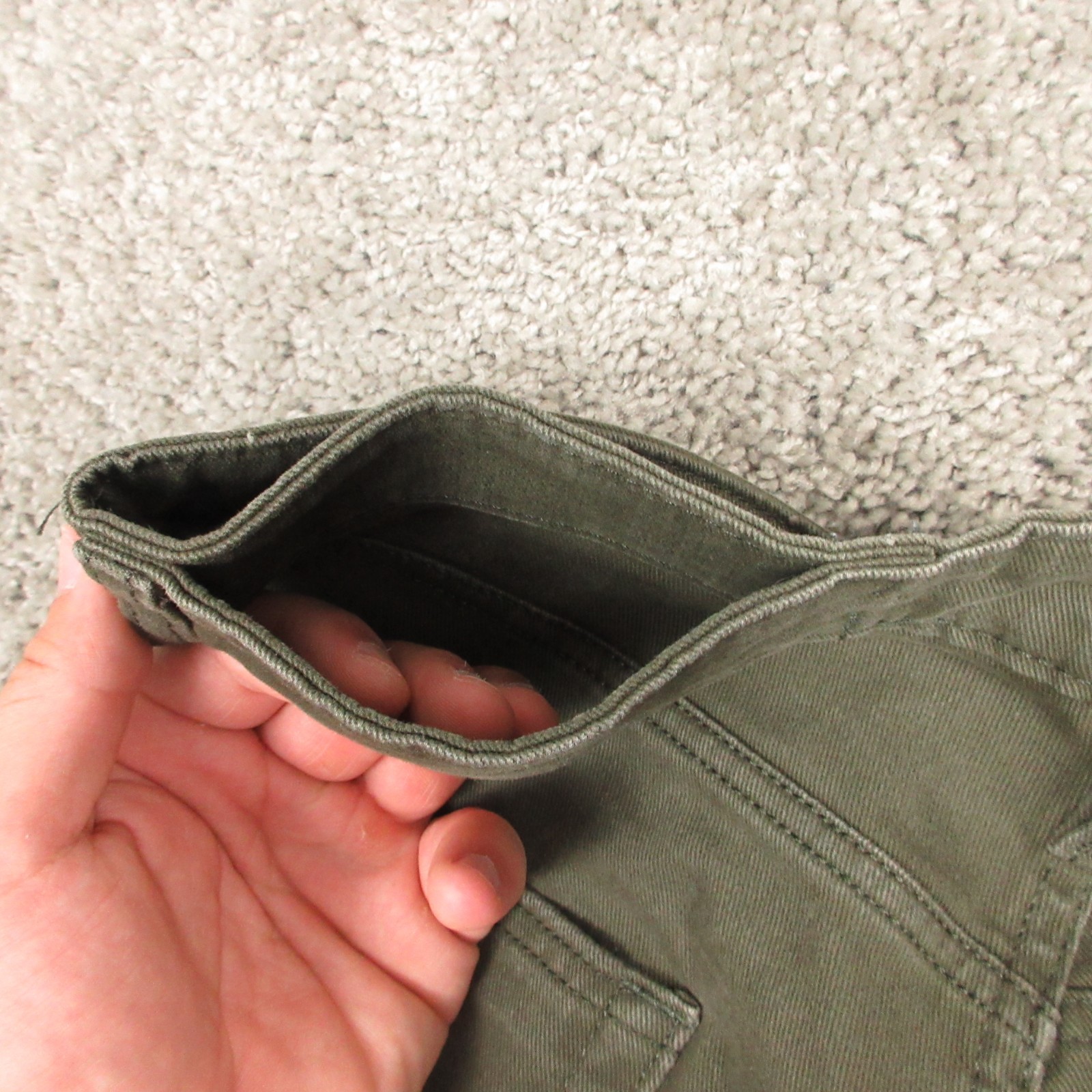 Levis Jeans Mens 32×32 Green Commuter 511 Slim Straight Selvedge Denim Pants