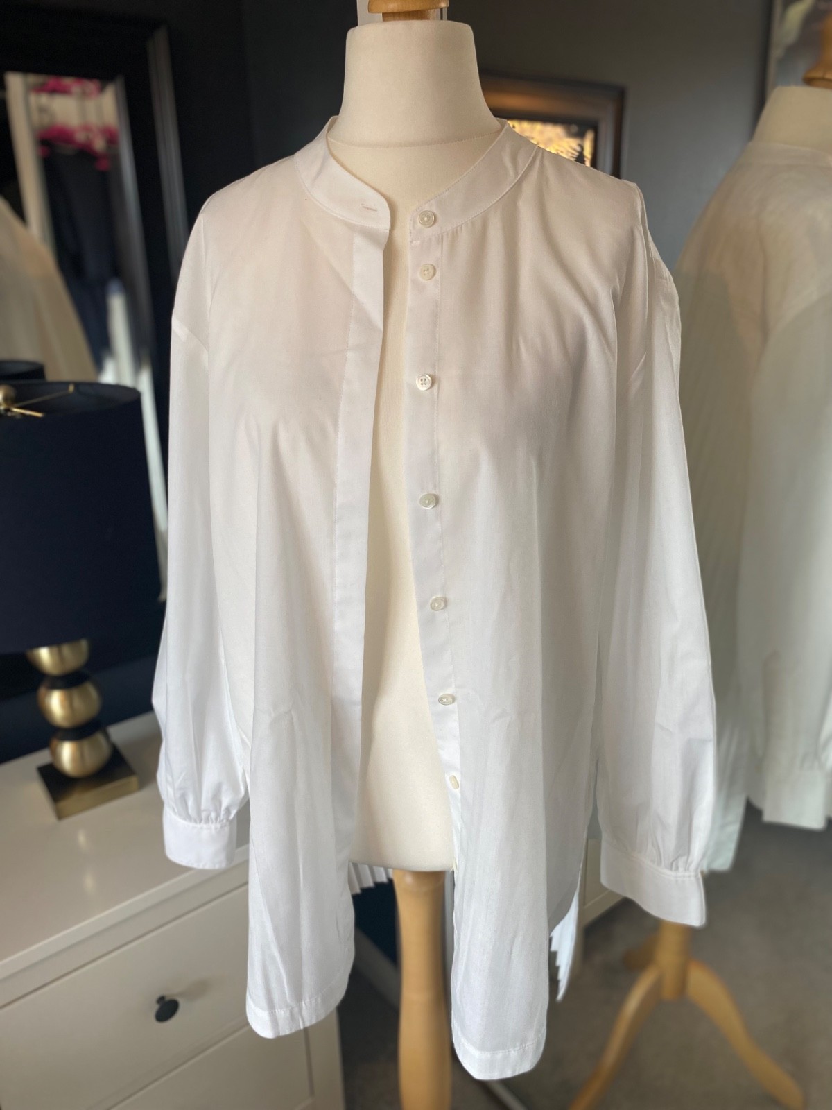AllSaints Percy high low pleated shirt UK 14 bnwot see description RRP: £139