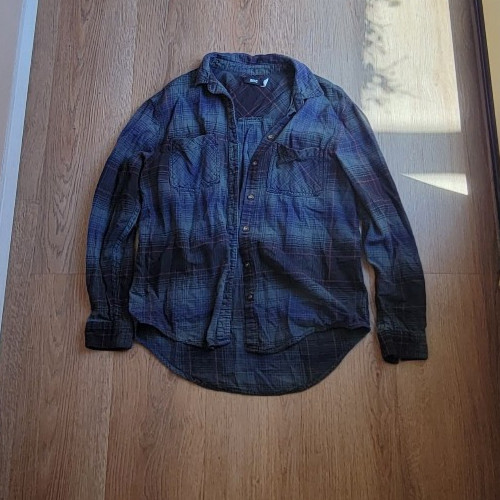 BDG Urban Outfitters – XS Dark Green Plaid Cotton Flannel
