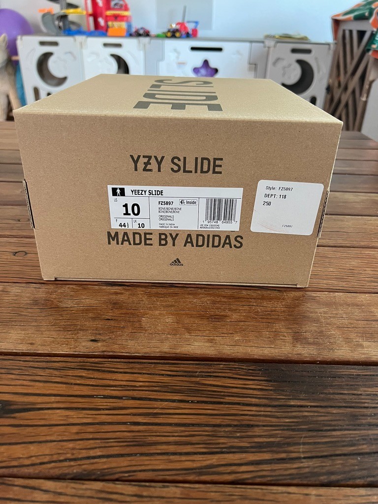 Adidas Yeezy Slide Bone (2022/2023 Restock) FZ5897 Sz 10 New
