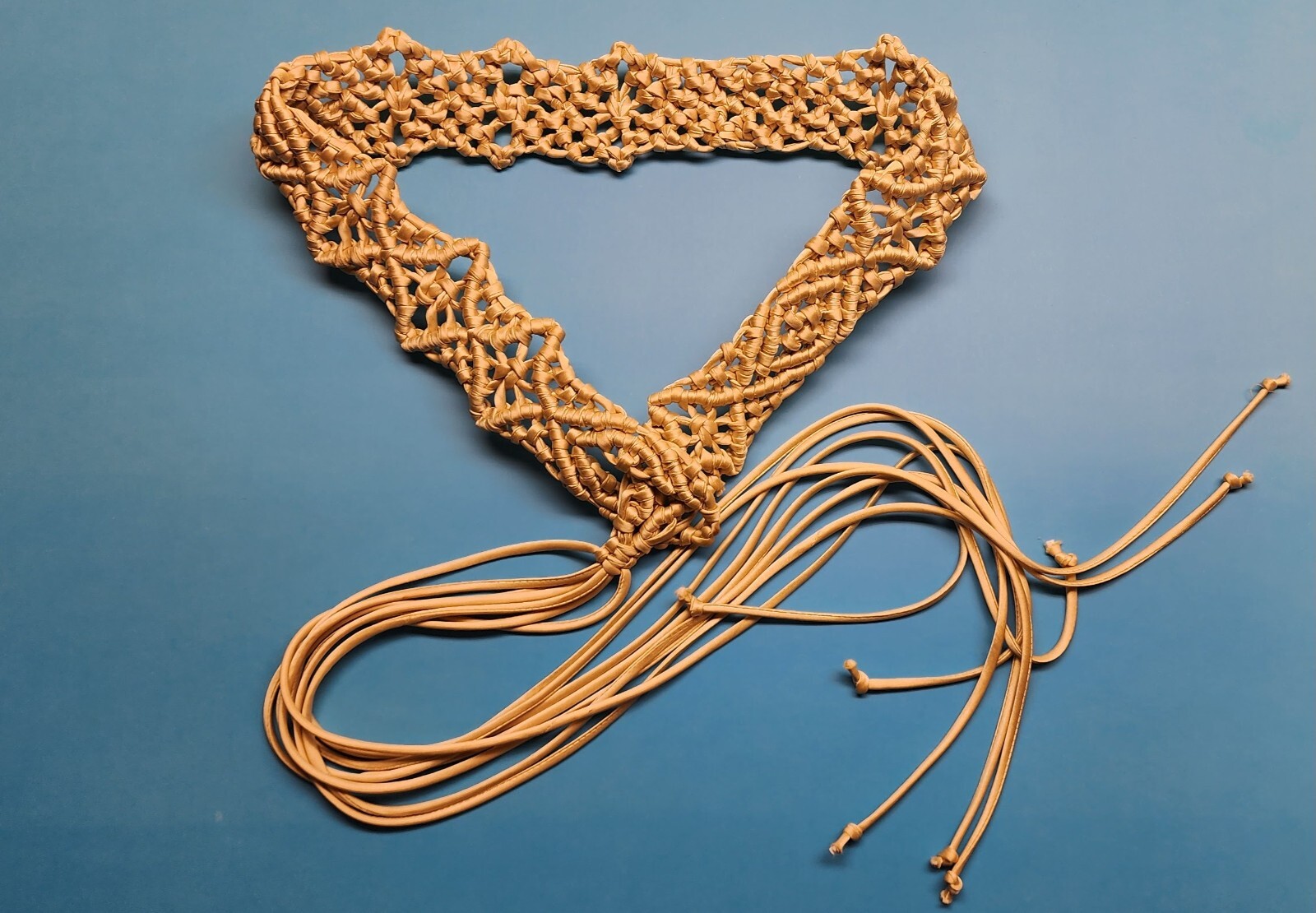 Handmade Boho Macramé Belt with Fringe – Adjustable, Unique Design