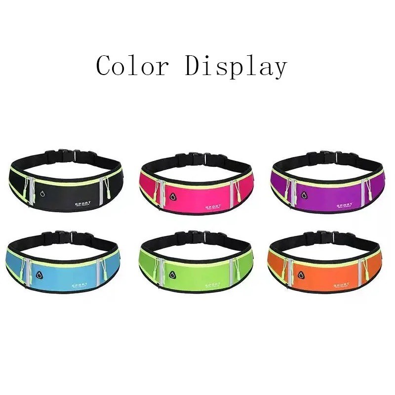 Waterproof Sport Runner Waist Bum Bag Running Jogging Belt Pouch Zip Fanny Pack
