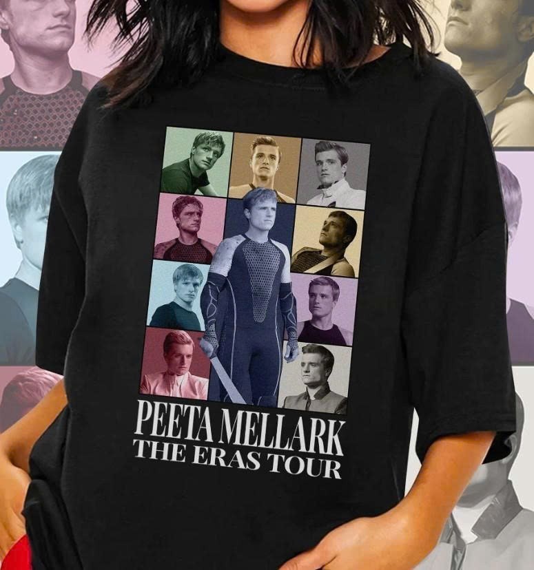 Peeta Mellark The Eras Tour Graphic T-Shirt Black Hunger Games Fan – T714