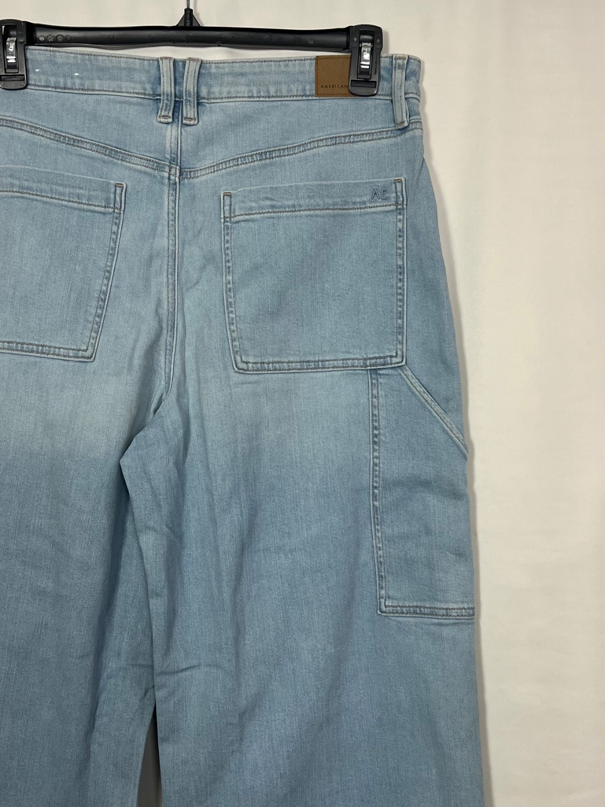 American Eagle Women’s Dreamy Drape Stretch Baggy Wide-Leg Jeans Size 12 Reg 31W