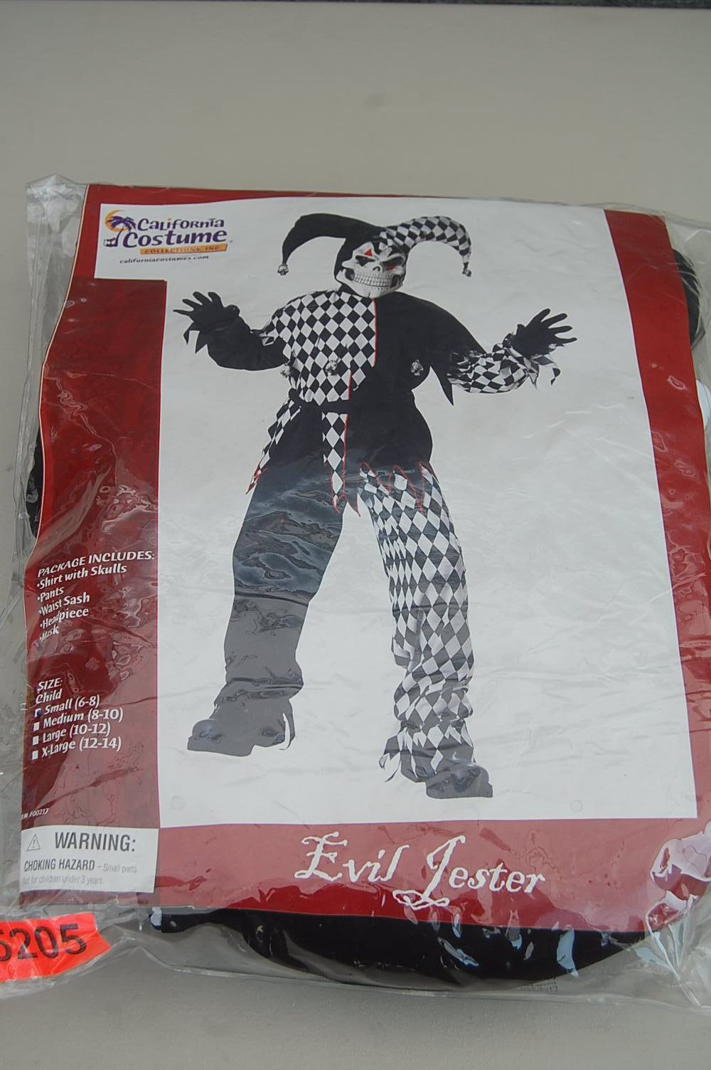 Costume Evil Jester Boys Size Small 6-8 F5205