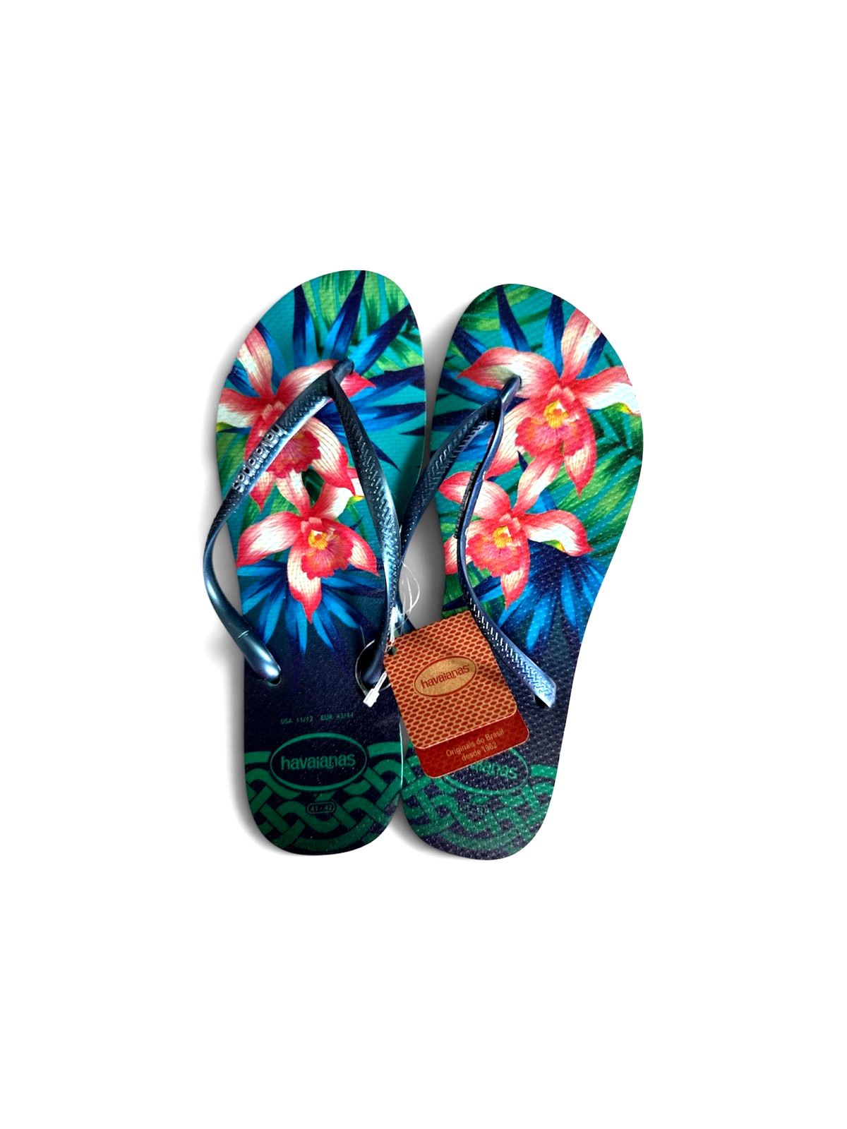 Havaianas Women’s Slim Tropical Flip Flop US 11/12 EU 43-44, NWT