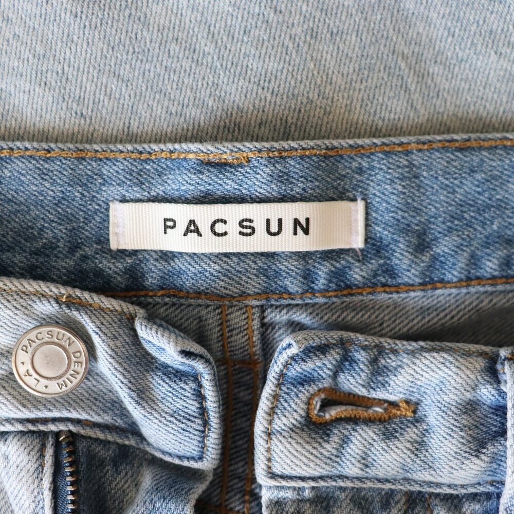 PacSun Men’s Sz 30×30 Blue Light Wash Stretch 5-Pocket Slim Taper Denim Jeans