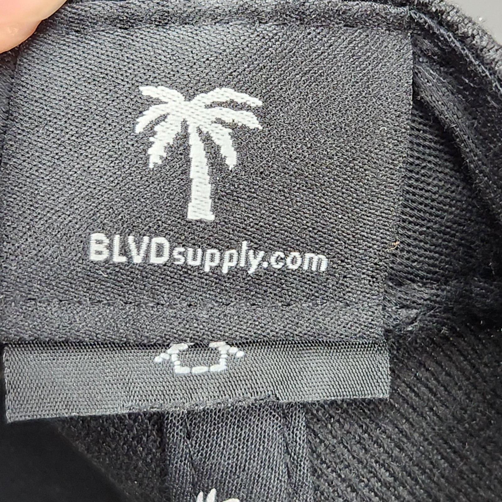 BLVD Trees Hat Cap Snap Back Black Pink Purple Sunset Palm Tree Graphic Mens