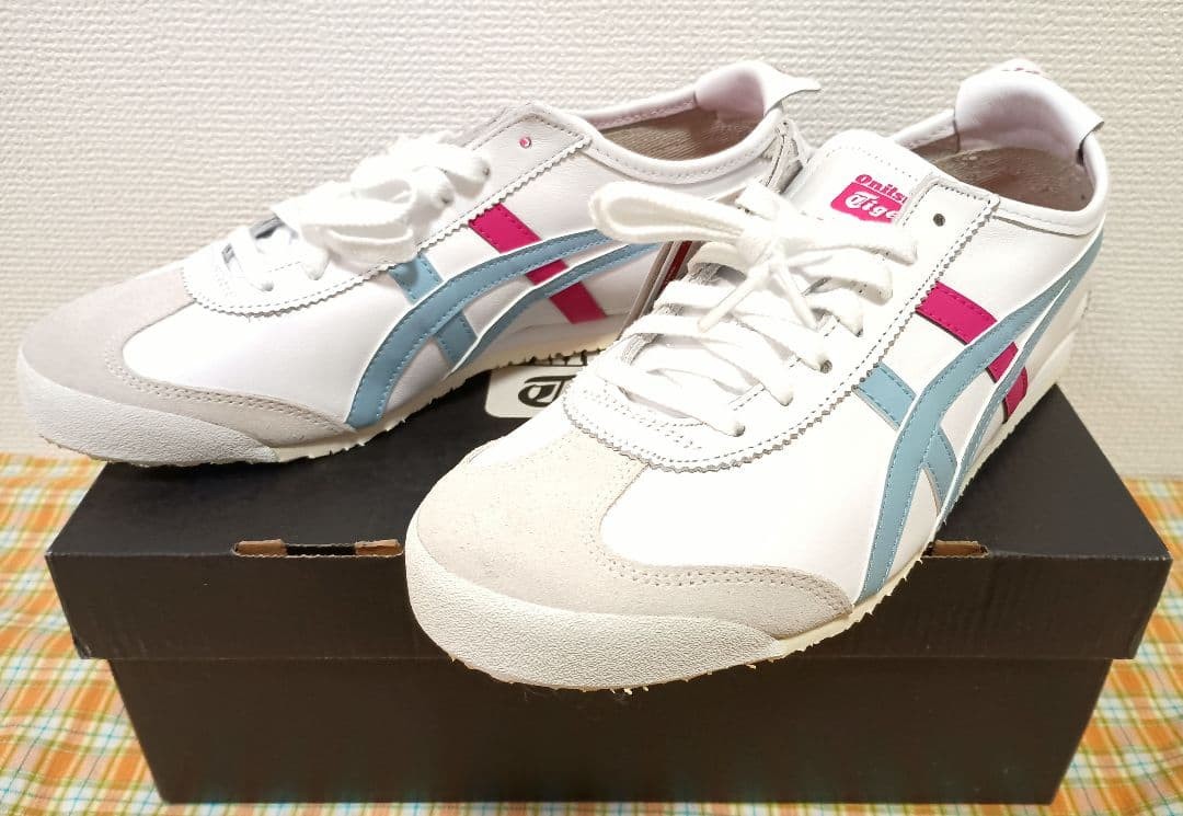 26cm Onitsuka Tiger Mexico 66 White Smoke Light Blue