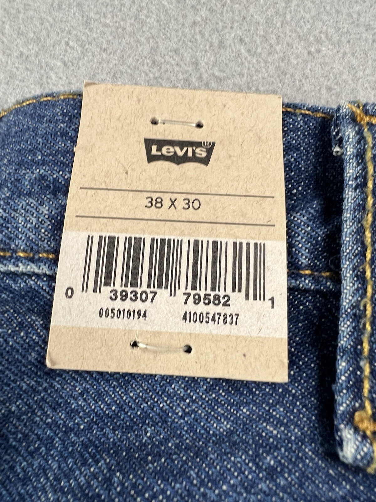 LEVI’S 501 Regular Fit Straight Leg Button Fly Jeans W38 L30 Dark Stonewash NWT